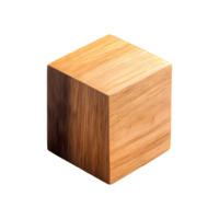 AI generated Blocks made of wood isolated on transparent background png