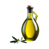 ai généré olive pétrole bouteille isolé sur transparent Contexte png