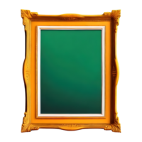 AI generated Classic frame skillfully carved isolated on transparent background png