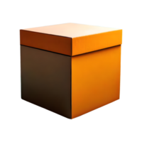 AI generated Box isolated on transparent background png