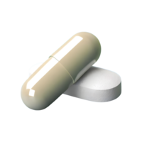 AI generated 3d pills isolated on transparent background png