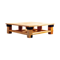 AI generated Pallet table isolated on transparent background png