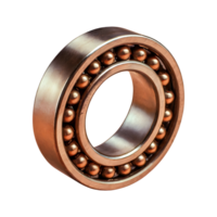 AI generated Ball bearing made of bronze with threads on the outside isolated on transparent background png