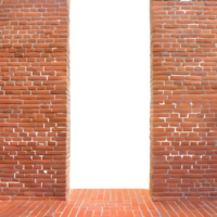 AI generated Brick wall and open gap isolated on transparent background png