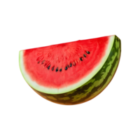 ai generiert Wassermelone auf ein transparent Hintergrund isoliert png