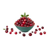 ai generiert Cranberry isoliert auf transparent Hintergrund png