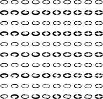 Hand Drawn Horizontal Oval Shape -100 -4 vector