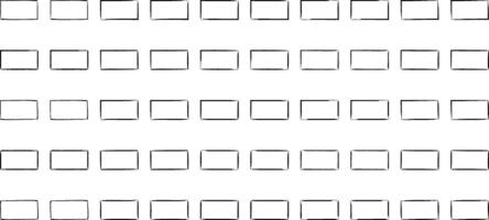 Hand Drawn Horizontal Rectangle Shape Thin Line-50-8 vector