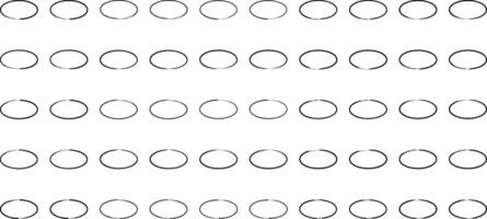 Hand Drawn Horizontal Oval Shape Thin Line 50 5 vector