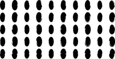 Hand Drawn Vertical Oval Shape Filled-50-7 vector