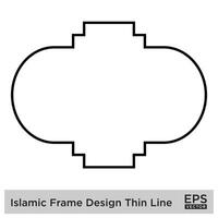 islámico marco diseño Delgado línea vector