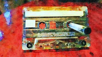 an audio cassette, a vintage object that still works well photo