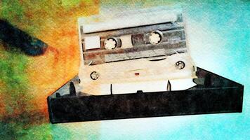 an audio cassette, a vintage object that still works well photo