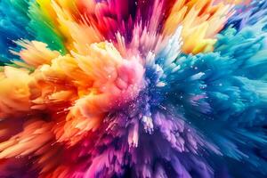 AI generated Color bombs explode bright background, HD, Generative Ai photo