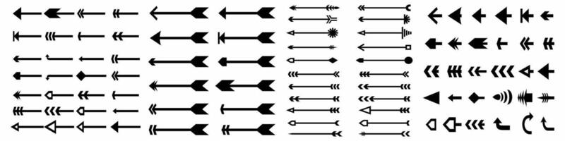 Mega set of arrow icons. Straigth, back, next, arrow, vector symbols. Arrow icon set isolated on white background