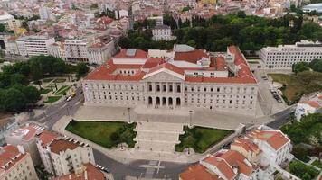 aérien vue de sao bento palais dans Lisbonne. assemblée de Portugais république video