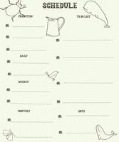Illustration to do list template notebook note paper planning planner timeline vector