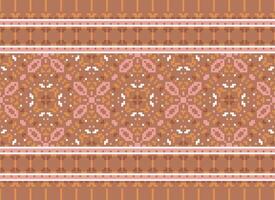 Cross Stitch. Pixel Pattern. Ethnic Patterns. Abstract art. Design for carpet, wallpaper, clothing, textile, pillow, curtain, bedsheet, table runners. Mehndi. Rushnyk. Earth tone. Vintage. Vector. vector