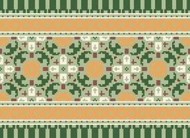 Cross Stitch. Pixel Pattern. Ethnic Patterns. Abstract art. Design for carpet, wallpaper, clothing, textile, pillow, curtain, bedsheet, table runners. Mehndi. Rushnyk. Earth tone. Vintage. Vector. vector