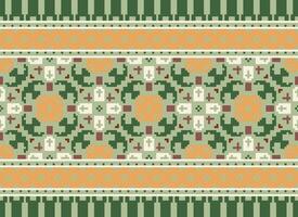 Cross Stitch. Pixel Pattern. Ethnic Patterns. Abstract art. Design for carpet, wallpaper, clothing, textile, pillow, curtain, bedsheet, table runners. Mehndi. Rushnyk. Earth tone. Vintage. Vector. vector