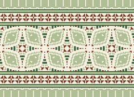Cross Stitch. Pixel Pattern. Ethnic Patterns. Abstract art. Design for carpet, wallpaper, clothing, textile, pillow, curtain, bedsheet, table runners. Mehndi. Rushnyk. Earth tone. Vintage. Vector. vector