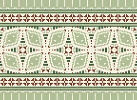 Cross Stitch. Pixel Pattern. Ethnic Patterns. Abstract art. Design for carpet, wallpaper, clothing, textile, pillow, curtain, bedsheet, table runners. Mehndi. Rushnyk. Earth tone. Vintage. Vector. vector