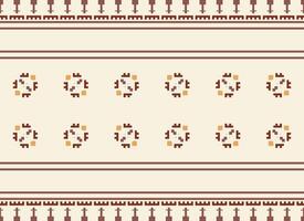 Cross Stitch. Pixel Pattern. Ethnic Patterns. Abstract art. Design for carpet, wallpaper, clothing, textile, pillow, curtain, bedsheet, table runners. Mehndi. Rushnyk. Earth tone. Vintage. Vector. vector