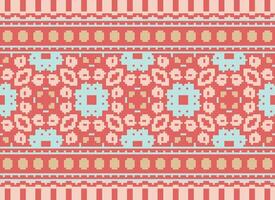 Cross Stitch. Pixel Pattern. Ethnic Patterns. Abstract art. Design for carpet, wallpaper, clothing, textile, pillow, curtain, bedsheet, table runners. Mehndi. Rushnyk. Earth tone. Vintage. Vector. vector
