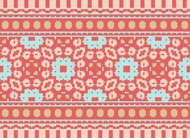 Cross Stitch. Pixel Pattern. Ethnic Patterns. Abstract art. Design for carpet, wallpaper, clothing, textile, pillow, curtain, bedsheet, table runners. Mehndi. Rushnyk. Earth tone. Vintage. Vector. vector