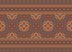 Cross Stitch. Pixel Pattern. Ethnic Patterns. Abstract art. Design for carpet, wallpaper, clothing, textile, pillow, curtain, bedsheet, table runners. Mehndi. Rushnyk. Earth tone. Vintage. Vector. vector