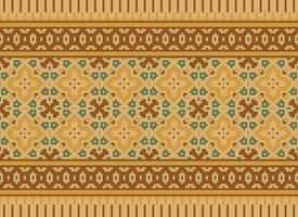 Cross Stitch. Pixel Pattern. Ethnic Patterns. Abstract art. Design for carpet, wallpaper, clothing, textile, pillow, curtain, bedsheet, table runners. Mehndi. Rushnyk. Earth tone. Vintage. Vector. vector