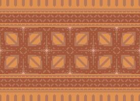 Cross Stitch. Pixel Pattern. Ethnic Patterns. Abstract art. Design for carpet, wallpaper, clothing, textile, pillow, curtain, bedsheet, table runners. Mehndi. Rushnyk. Earth tone. Vintage. Vector. vector
