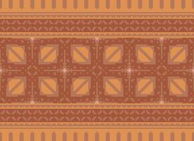 Cross Stitch. Pixel Pattern. Ethnic Patterns. Abstract art. Design for carpet, wallpaper, clothing, textile, pillow, curtain, bedsheet, table runners. Mehndi. Rushnyk. Earth tone. Vintage. Vector. vector