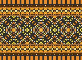 Cross Stitch. Pixel Pattern. Ethnic Patterns. Abstract art. Design for carpet, wallpaper, clothing, textile, pillow, curtain, bedsheet, table runners. Mehndi. Rushnyk. Earth tone. Vintage. Vector. vector