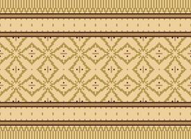 Floral cross stitch embroidery.geometric ethnic oriental seamless pattern traditional background.Aztec style abstract vector illustration.design for texture,fabric,clothing,wrapping,decoration,print.