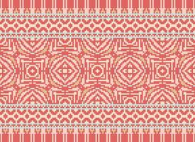 floral cruzar puntada bordado.geometrico étnico oriental sin costura modelo tradicional fondo.azteca estilo resumen vector ilustración.diseño para textura,tela,ropa,envoltorio,decoración,impresión.
