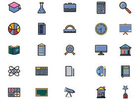 Education icons set.Modern study and Academy online,science icons, college, Vector learning and Back to school concept.