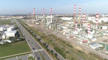 Oil Refinery of Matosinhos in Portugal Aerial View video