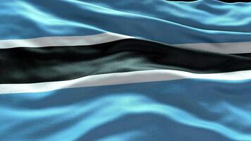 4k hacer Botswana bandera vídeo ondulación en viento Botswana bandera ola lazo ondulación en w video