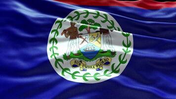 4k render Belize Flag video waving in wind Belize Flag Wave Loop waving in wind