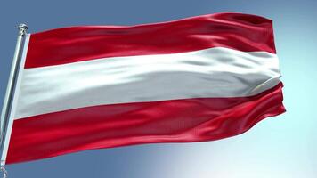 4k render Austria Flag video waving in wind Austria Flag Wave Loop waving in win