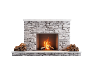 AI generated Design with Fireplace On Transparent Background png