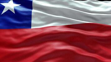 4k render Chile Flag video waving in wind Chile Flag Wave Loop waving in wind Re