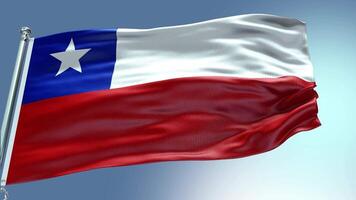 4k render Chile Flag video waving in wind Chile Flag Wave Loop waving in wind Re