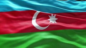 4k rendre Azerbaïdjan drapeau vidéo agitant dans vent Azerbaïdjan drapeau vague boucle agitant video