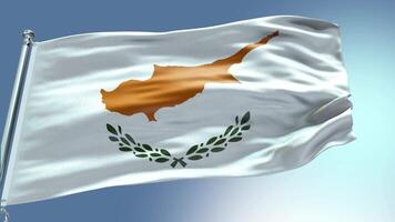 4k render Cyprus Flag video waving in wind Cyprus Flag Wave Loop waving in wind