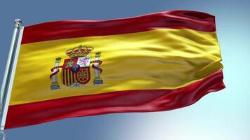 4k machen Spanien Flagge Video winken im Wind Spanien Flagge Welle Schleife winken im Wind Re