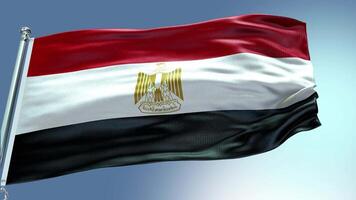 4k render Egypt Flag video waving in wind Egypt Flag Wave Loop waving in wind Re