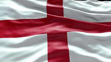 4k hacer Inglaterra bandera vídeo ondulación en viento Inglaterra bandera ola lazo ondulación en ganar video