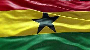 4k render Ghana Flag video waving in wind Ghana Flag Wave Loop waving in wind Re